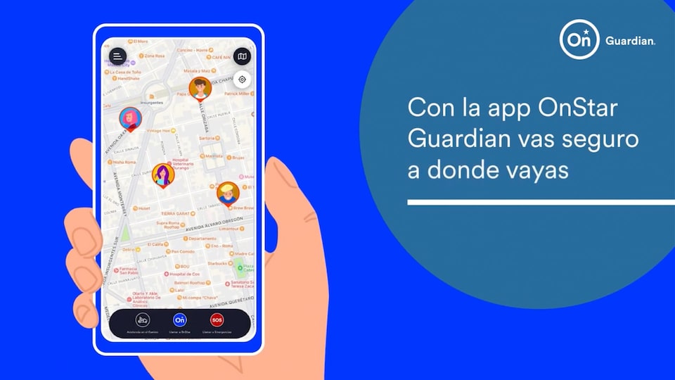 Aplicación OnStar guardían, asistencia directamente desde el celular